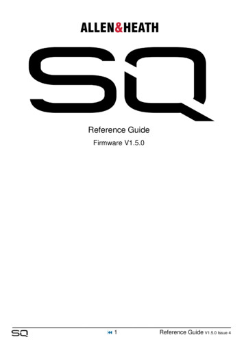 Reference Guide - Allen & Heath