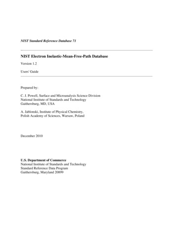 NIST Electron Inelastic-Mean-Free-Path Database