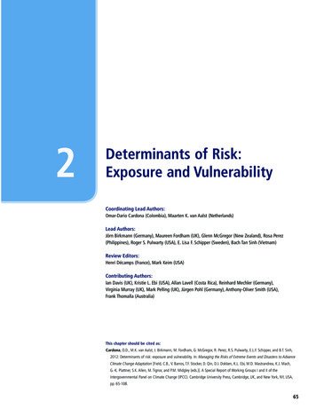 2 - Determinants Of Risk: Exposure And Vulnerability