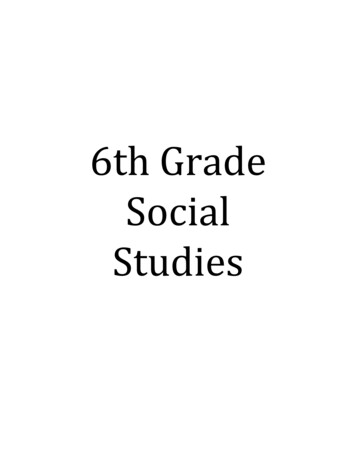 6th Grade Social Studies - Richland Parish School Board