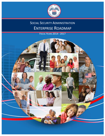 SSA Enterprise Roadmap - Social Security Administration