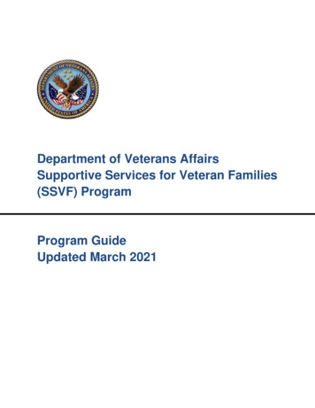 SSVF Program Guide - Veterans Affairs