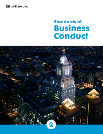 Standards Of Business Conduct - Consolidated Edison