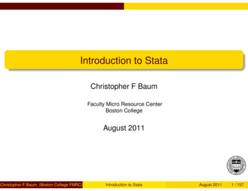 Introduction To Stata - Boston College