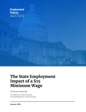 The State Employment Impact Of A 15 Minimum Wage
