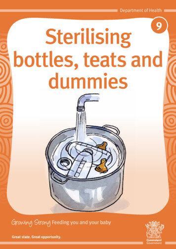 Sterilising Bottles, Teats And Dummies - Queensland Health