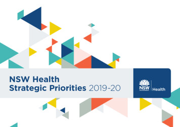 NSW Health Strategic Priorities 2019-20