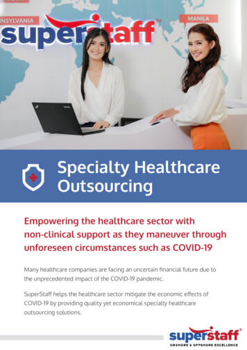 SuperStaff Specialty Healthcare Outsourcing Brochure