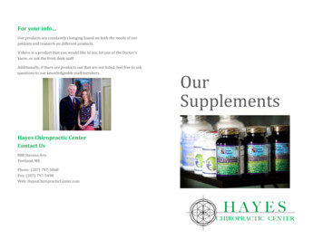 Supplements - Hayes Chiropractic Center