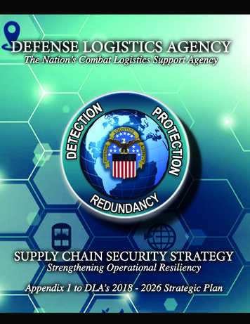 Supply Chain Security Strategy - Defense Logistics Agency