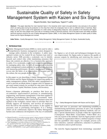 Sustainable Quality Of Safety In Safety Management System With Kaizen .