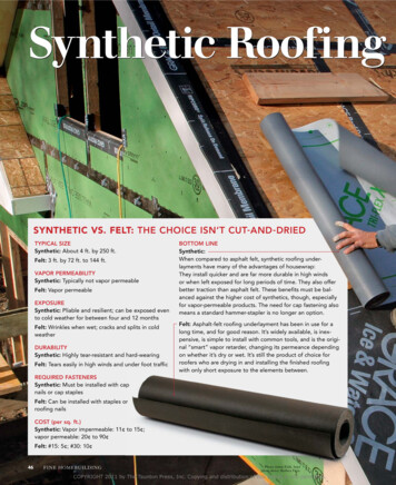 Synthetic Roofing Underlayments - GreenBuildingAdvisor