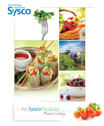 > The Sysco Produce Product Catalog - Microsoft