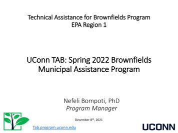 UConn TAB: Spring 2022 Brownfields Municipal Assistance Program