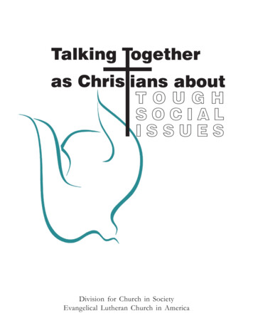 Talking Ogether As Chris Ians About TOUGH SOCIAL ISSUES