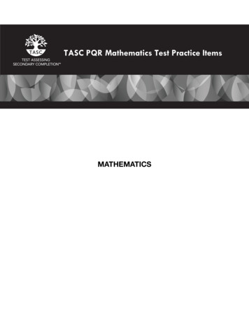TASC PQR Mathematics Test Practice Items