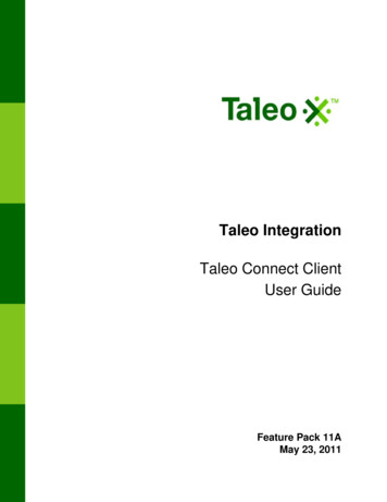 Taleo Integration Taleo Connect Client User Guide