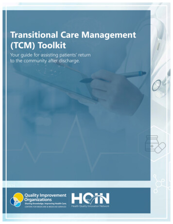 Transitional Care Management (TCM) Toolkit - HQIN