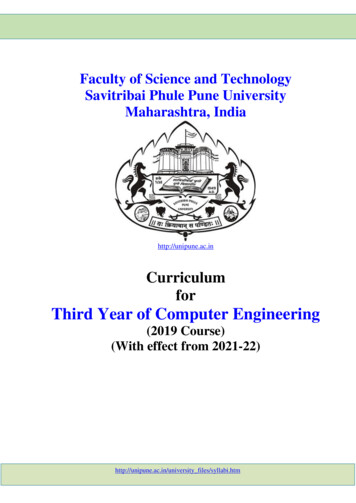 Curriculum For Third Year Of Computer Engineering