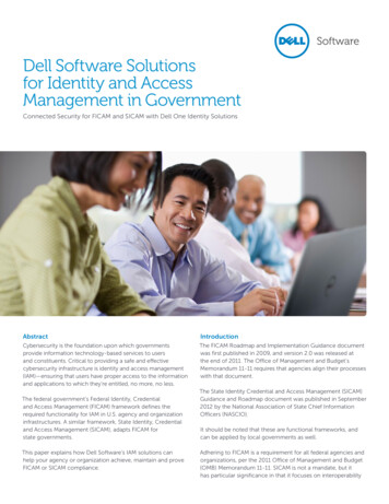 Dell Software Solutions For Identity And Access Management . - MeriTalk