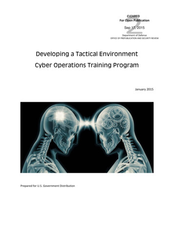 Developing A Tactical Environment Cyber Operations . - SANS Institute
