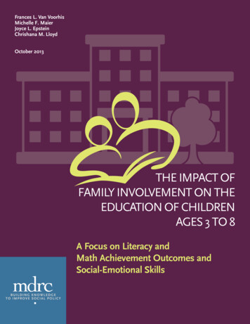 The Impact Of Family Involvement On The Education Of Children Ages 3 To 8