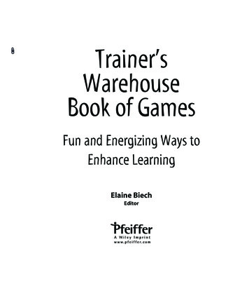 Trainer's Warehouse Book Of Games - InFormal