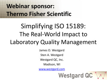 Simplifying ISO 15189 - Thermo Fisher Scientific