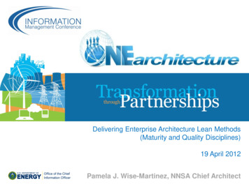 Delivering Enterprise Architecture Lean Methods (Maturity And . - Energy