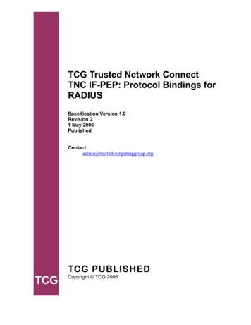 TCG Trusted Network Connect TNC IF-PEP: Protocol Bindings For RADIUS
