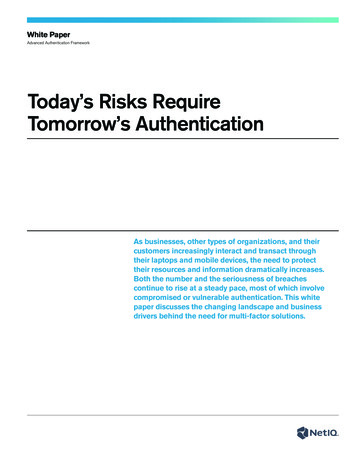 Today's Risks Require Tomorrow's Authentication - Citrix 