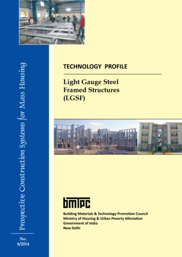 Light Gauge Steel Framed Structures (LGSF) - BMTPC