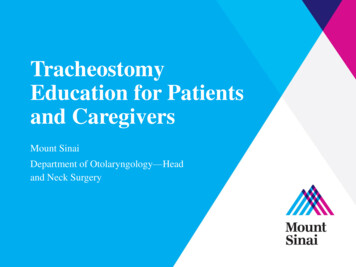Tracheostomy Education For Patients And Caregivers
