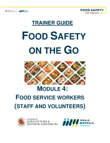 Trainer Guide Food Safety - Umd