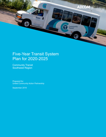 Five-Year Transit System Plan - UCAP