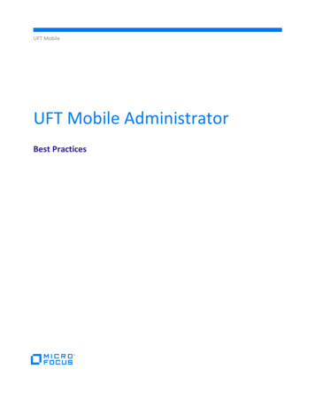 UFT Mobile Administrator - Micro Focus