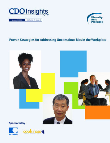 Proven Strategies For Addressing Unconscious Bias In The .