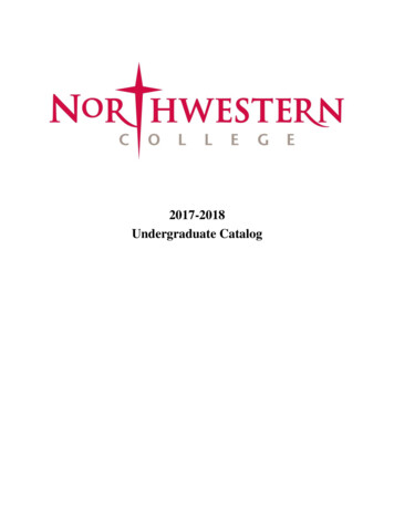 2017-2018 Undergraduate Catalog - Northwestern College