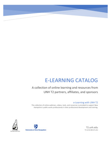 E-Learning CATALOG - Technology Transfer Center
