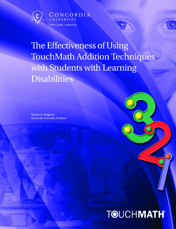Using Touch Math With Students With Learning Disabilities