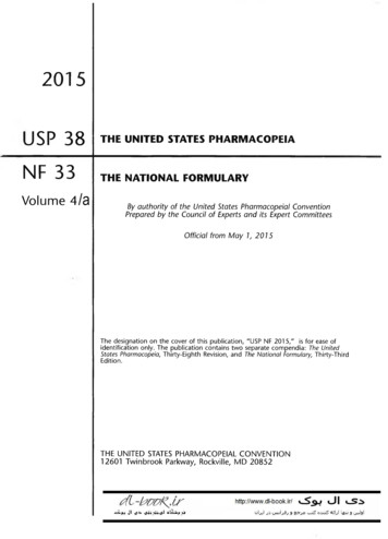 2015 Usp 38 The United States Pharmacopeia