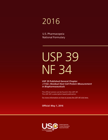 U.S. Pharmacopeia National Formulary USP 39 NF 34