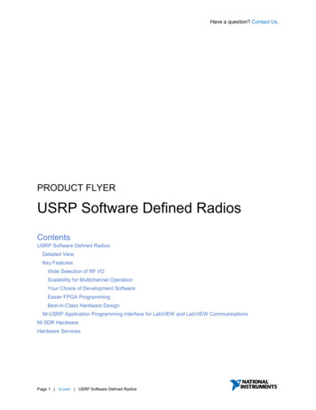 PRODUCT FLYER USRP Software Defined Radios - NI