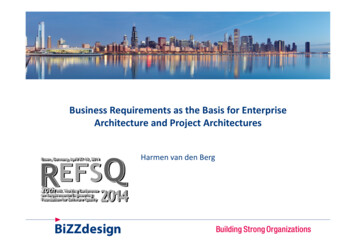 Business Requirements As The Basis For Enterprise Architecture And .