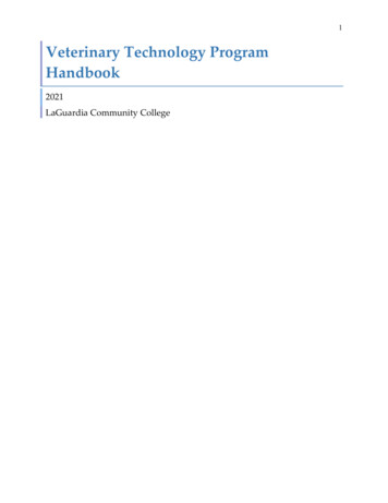 Veterinary Technology Program Handbook