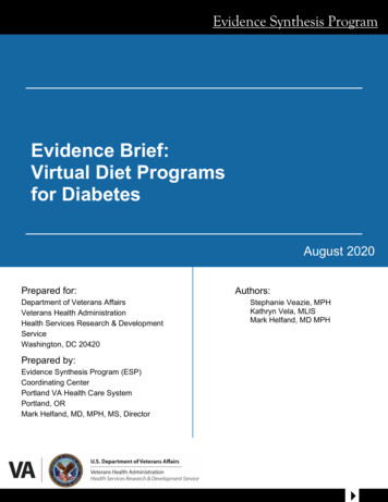 Evidence Brief: Virtual Diet Programs For Diabetes