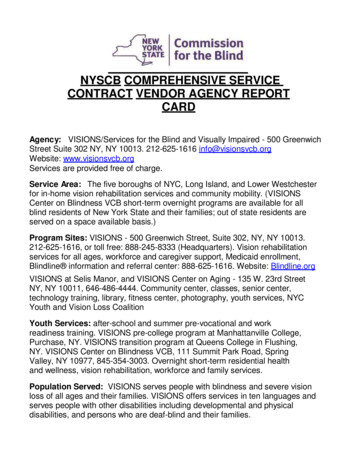 Nyscb Comprehensive Service Contract Vendor Agency Report Card