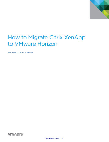 How To Migrate Citrix XenApp To VMware Horizon