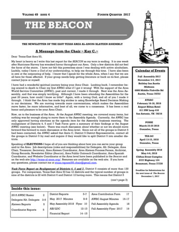 VOLUME 49 ISSUE 4 FOURTH QUARTER THE BEACON - Texas Al-Anon