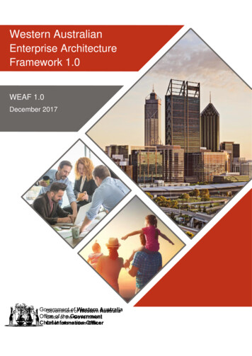 WA Enterprise Architecture Framework - Western Australia